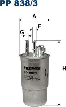 Filtron PP838/3 - Топливный фильтр unicars.by