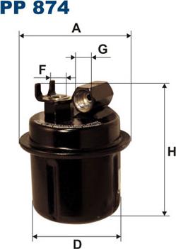 Filtron PP874 - Топливный фильтр unicars.by