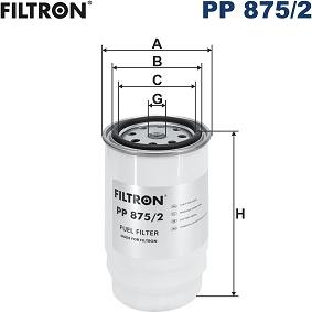 Filtron PP 875/2 - Топливный фильтр unicars.by