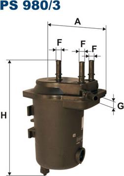 Filtron PS980/3 - Топливный фильтр unicars.by