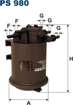 Filtron PS980 - Топливный фильтр unicars.by