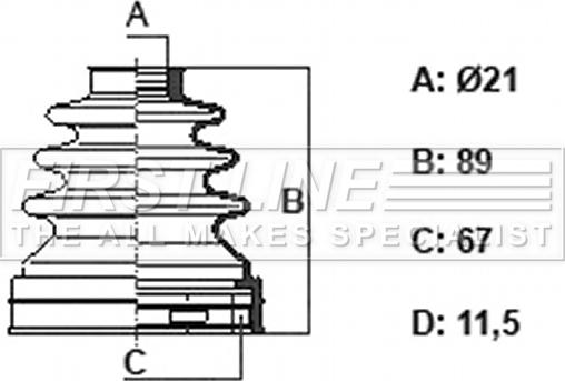 First Line FCB6402 - Пыльник, приводной вал unicars.by