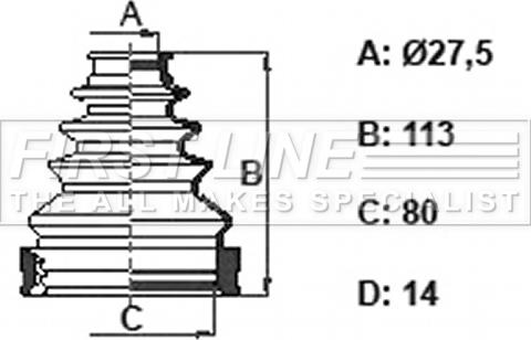 First Line FCB6393 - Пыльник, приводной вал unicars.by