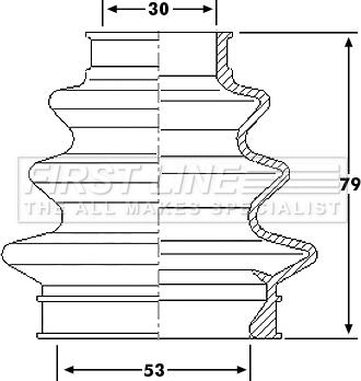 First Line FCB6208 - Пыльник, приводной вал unicars.by