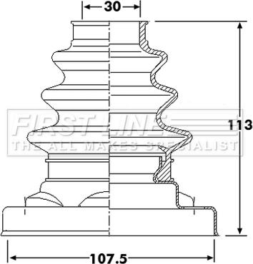 First Line FCB6218 - Пыльник, приводной вал unicars.by