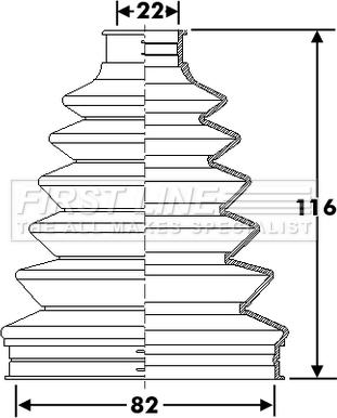 First Line FCB6285 - Пыльник, приводной вал unicars.by