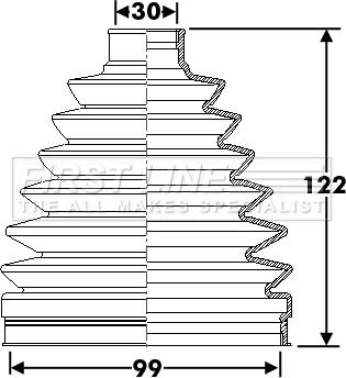 First Line FCB6283 - Пыльник, приводной вал unicars.by