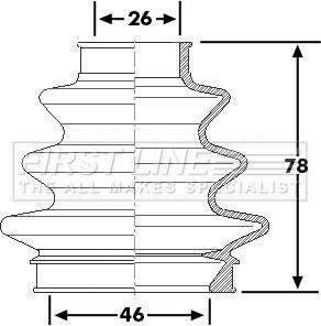 First Line FCB6226 - Пыльник, приводной вал unicars.by