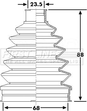 First Line FCB6270 - Пыльник, приводной вал unicars.by