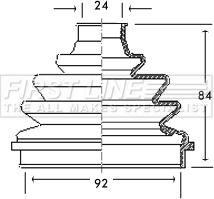 First Line FCB2138 - Пыльник, приводной вал unicars.by