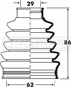 First Line FCB2882 - Пыльник, приводной вал unicars.by