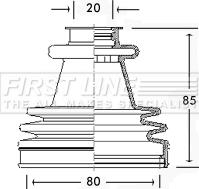 First Line FCB2212 - Пыльник, приводной вал unicars.by