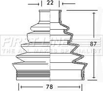 First Line FCB2285 - Пыльник, приводной вал unicars.by