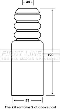 First Line FPK7068 - Отбойник, демпфер амортизатора unicars.by