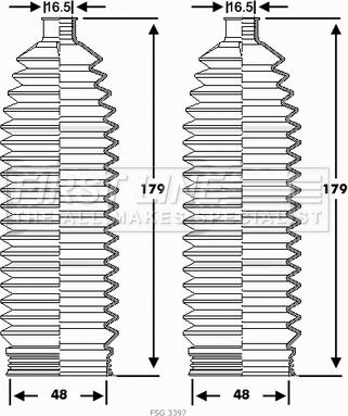 First Line FSG3397 - Комплект пыльника, рулевое управление unicars.by
