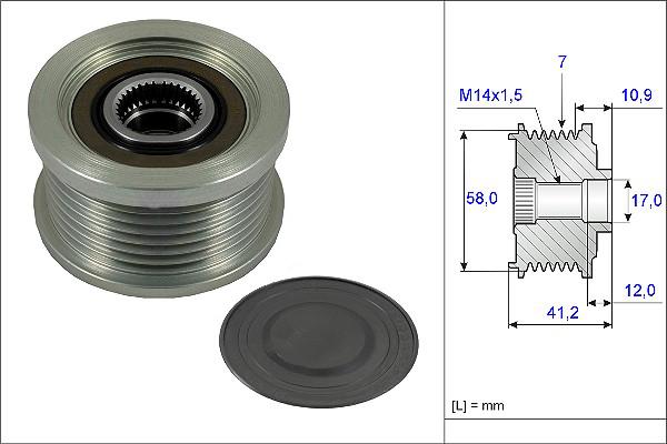 Fispa 455229 - Шкив генератора, муфта unicars.by