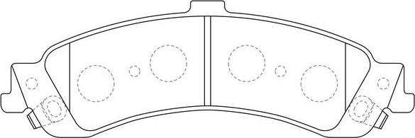 BENDIX DB2081 - Тормозные колодки, дисковые, комплект unicars.by