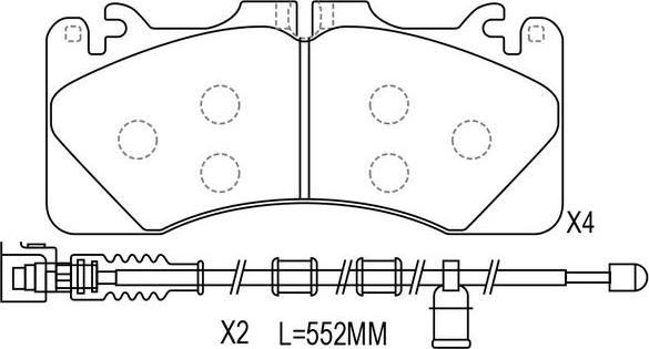 FIT FP1440E - Тормозные колодки, дисковые, комплект unicars.by