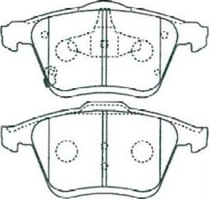 Valeo 671234 - Тормозные колодки, дисковые, комплект unicars.by