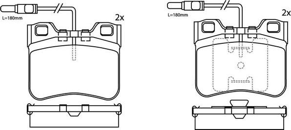 FIT FP2326E - Тормозные колодки, дисковые, комплект unicars.by