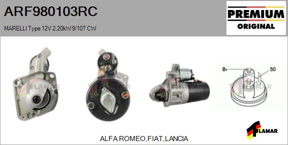 FLAMAR ARF980103RC - Стартер unicars.by