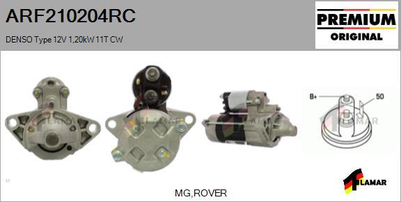 FLAMAR ARF210204RC - Стартер unicars.by