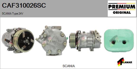 FLAMAR CAF310026SC - Компрессор кондиционера unicars.by