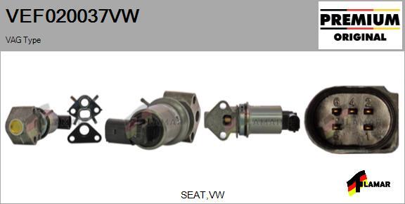 FLAMAR VEF020037VW - Клапан возврата ОГ unicars.by