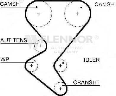 Flennor 4488V - Зубчатый ремень ГРМ unicars.by