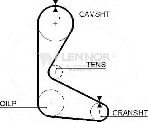 Flennor 4004 - Зубчатый ремень ГРМ unicars.by