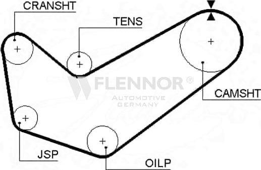 Flennor 4107 - Зубчатый ремень ГРМ unicars.by