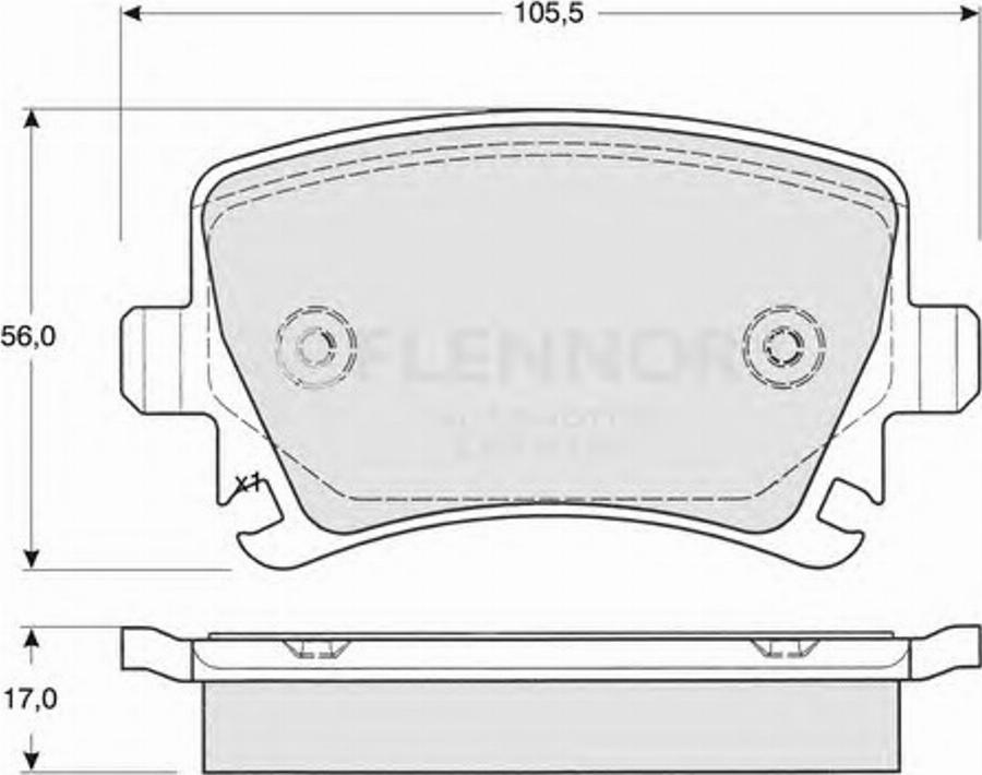 Flennor FB210637 - Тормозные колодки, дисковые, комплект unicars.by