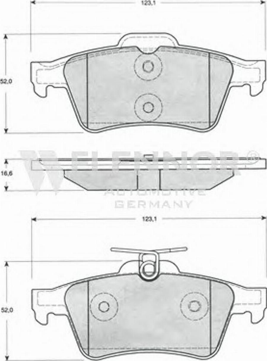 Flennor FB210768 - Тормозные колодки, дисковые, комплект unicars.by