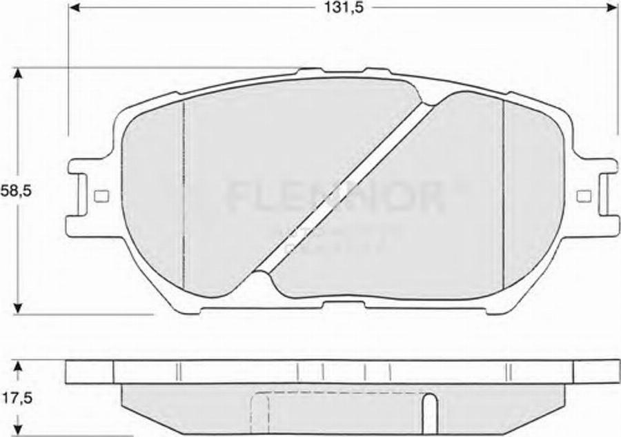 Flennor FB210701 - Тормозные колодки, дисковые, комплект unicars.by