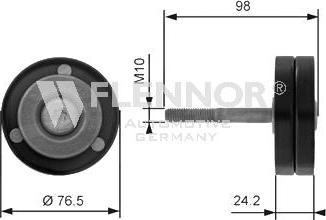 Flennor FS99424 - Ролик, поликлиновый ремень unicars.by