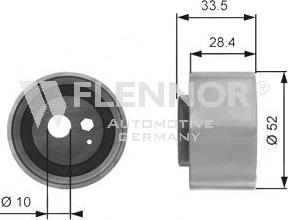 Flennor FS63491 - Натяжной ролик, зубчатый ремень ГРМ unicars.by