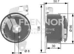 Flennor FS05490 - Натяжной ролик, зубчатый ремень ГРМ unicars.by