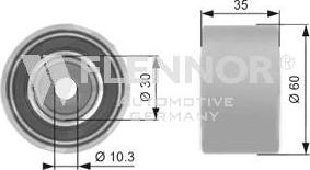 Flennor FU77999 - Направляющий ролик, зубчатый ремень ГРМ unicars.by
