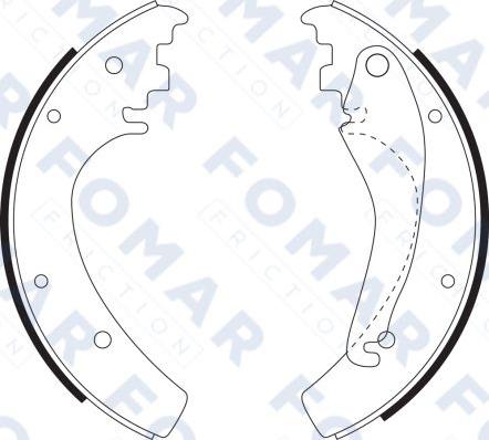 FOMAR Friction FO 9095 - Комплект тормозных колодок, барабанные unicars.by