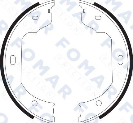 FOMAR Friction FO 9090 - Комплект тормозных колодок, барабанные unicars.by