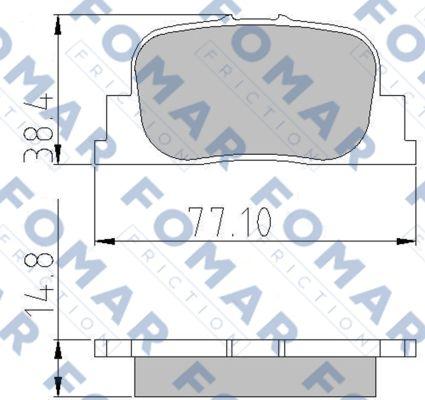 FOMAR Friction FO 909181 - Тормозные колодки, дисковые, комплект unicars.by