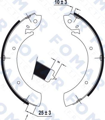 FOMAR Friction FO 9041 - Комплект тормозных колодок, барабанные unicars.by