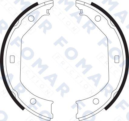 FOMAR Friction FO 9065 - Комплект тормозных колодок, барабанные unicars.by