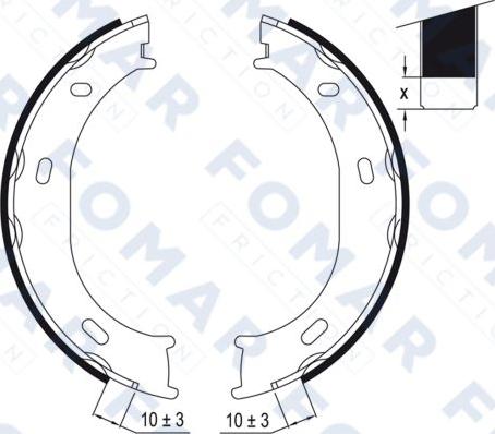 FOMAR Friction FO 9014 - Комплект тормозных колодок, барабанные unicars.by