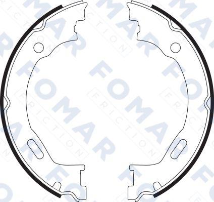 FOMAR Friction FO 9087 - Комплект тормозных колодок, барабанные unicars.by