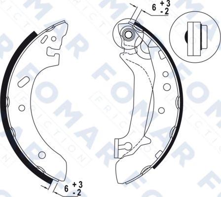 FOMAR Friction FO 9030 - Комплект тормозных колодок, барабанные unicars.by