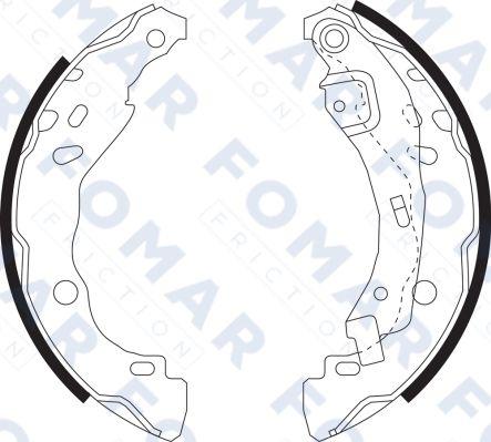 FOMAR Friction FO 9074 - Комплект тормозных колодок, барабанные unicars.by