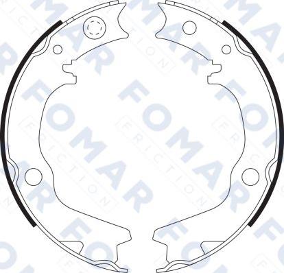 FOMAR Friction FO 9078 - Комплект тормозных колодок, барабанные unicars.by