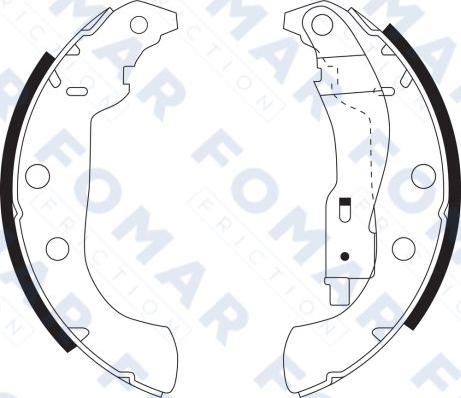 FOMAR Friction FO 9103 - Комплект тормозных колодок, барабанные unicars.by