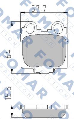 FOMAR Friction FO 934481 - Тормозные колодки, дисковые, комплект unicars.by